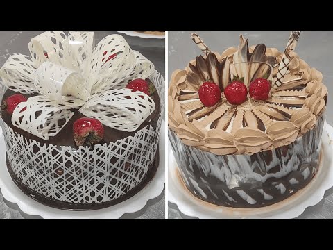 El mejor tutorial para decorar pasteles hermosos con chocolate |Ideas increíbles para decorar tortas