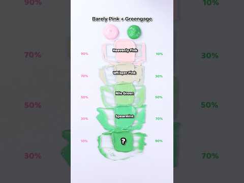 Barely Pink VS Greengage..Satisfying Color mixing🎨 #colormixing #satisfying #asmr