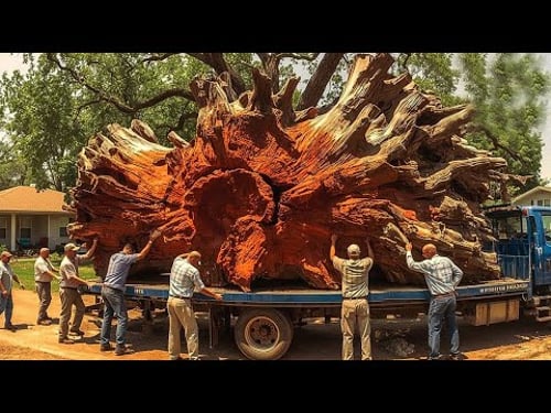 Let's Explore: A Masterpiece of Art Crafted from a Forgotten Hundred-Year-Old Tree Stump!