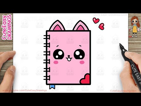 How to Draw a Cute Kitty Notebook Simple & Easy for Kids