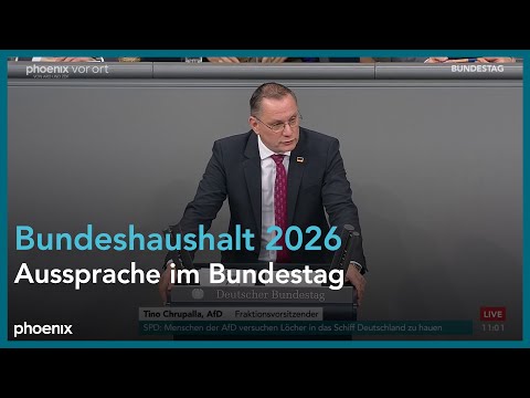 Aussprache zum Bundeshaushalt 2026 am 26.11.25