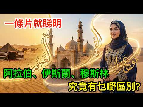 阿拉伯、伊斯蘭、穆斯林究竟有乜嘢區別?一條片就睇明