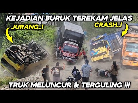 Bad Event Clearly Recorded!!! SECONDS The truck slides and rolls over Batu Jomba