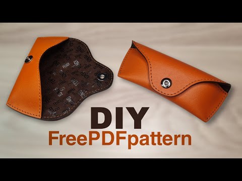 Free Pattern⭕️Leather Sun Glasses Case 😎tutorial 👓آموزش و الگوی رایگان کاور عینک چرمی