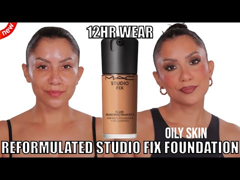 *new reformulated* MAC STUDIO FIX MATTE FOUNDATION REVIEW +12HR WEAR TEST*oily skin*| MagdalineJanet