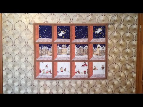 Лоскутное панно.Чердачные окна.