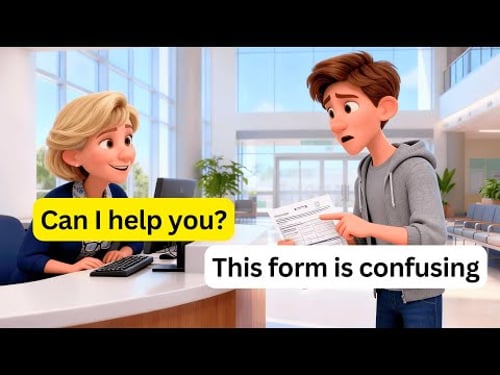 10 Easy English Conversations for Hospital Check-In | Real Life Dialogues A1-A2