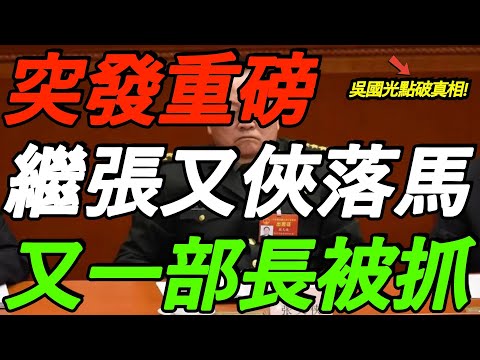 突发重磅!继张又侠落马后,又一部长被抓!全面大清洗,什么情况?吴国光点破真相!