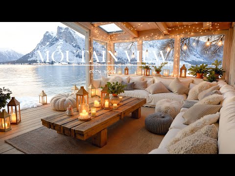 Gentle Winter Jazz ❄️ Quiet Lake Evening Glow | Smooth Jazz for Peace & Focus