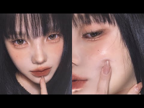 고급스러운 피부 표현법 + 벨벳 시나몬 메이크업🧸🤎 Velvet Cinnamon Makeup