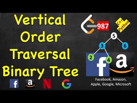 Vertical Order Traversal of a Binary Tree | LeetCode 987 | C++, Python