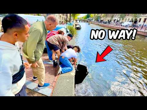 What my BIG MAGNET Pulls out of the Canals in AMSTERDAM