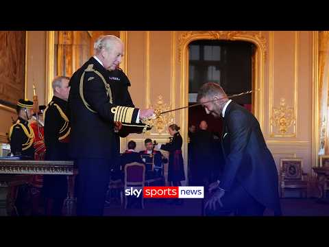 Sir David Beckham knighted as King Charles honours former Manchester United and England star