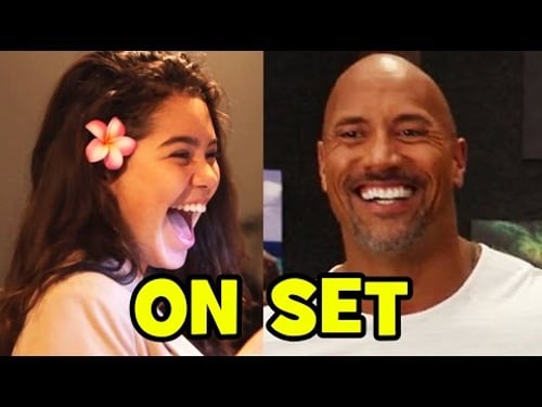 MOANA Behind The Scenes With The Voice Cast - Dwayne Johnson, Auli'i Cravalho (B-Roll & Bloopers)