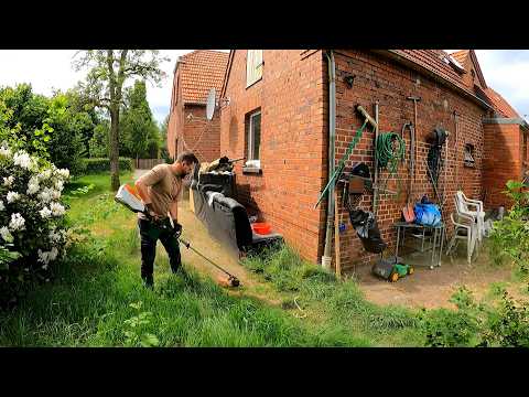 I Didn't Expect to FIND a STONE TERRACE Under a Layer of Thick Grass