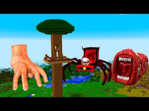 SURVIVING FROM CHOO-CHOO CHARLES, TRAIN EATER, HAND THING in Minecraft - Gameplay - Coffin Meme
