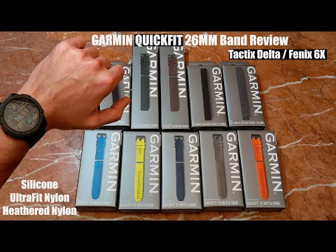 Garmin QuickFit 26mm Silicone Band, UltraFit Nylon Strap & Heathered Nylon Strap Review