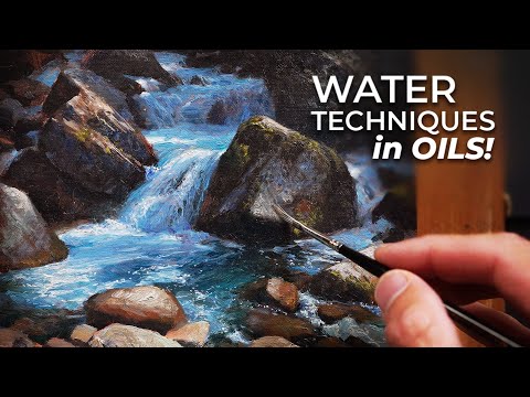 Real-Time Oil Painting – Watch This Waterfall Take Shape Over 3 Hours