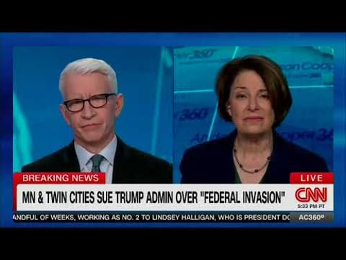 Sen. Klobuchar’s Full Interview with Anderson Cooper: ICE is Causing Chaos in Minnesota