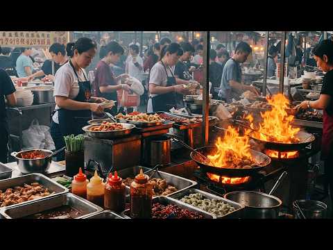 Crispy Pork Chicken With Master Frying Skills In Southeast Asia Street Foods Collection 2025