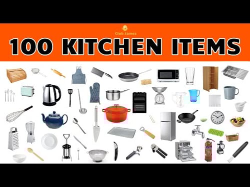English Vocabulary - 100 KITCHEN ITEMS