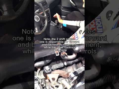 How the shift cables actuate on a front wheel drive MK4 GTI