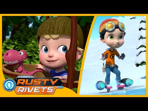 Rusty Skating / Ralph Rescue +MORE | Rusty Rivets | Cartoons for Kids