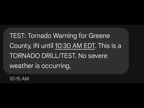 2025 Indiana Tornado Drill Alerts (All Catches)