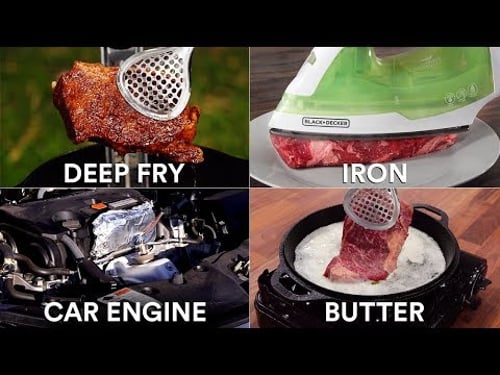 Every way to COOK A STEAK! (25 Methods) | GugaFoods