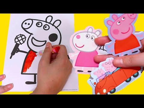 Peppa Pig Coloring Pages + Family Fun Activities for Kids 💖 Sniffycat
