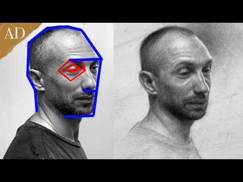 PERFECT proportions for drawing charcoal portraits - NO grid