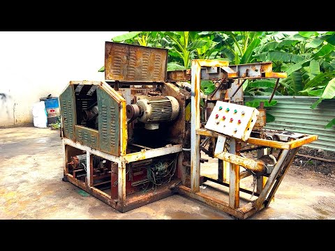 Genius Amazing Restoration Turns A Giant Rusted And Damaged Woodworking Machine into Like New