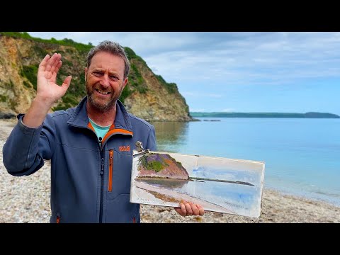 Plein Air Sketching with Casein Paints | Charlestown, Cornwall