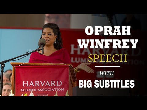 Oprah Winfrey Harvard Commencement Speech | ENGLISH SPEECH with BIG Subtitles