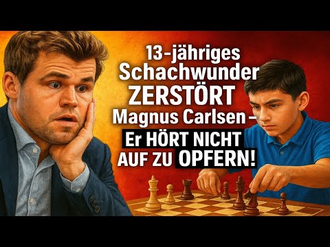 13-jähriges Schachwunder ZERSTÖRT Magnus Carlsen – Er HÖRT NICHT AUF ZU OPFERN!