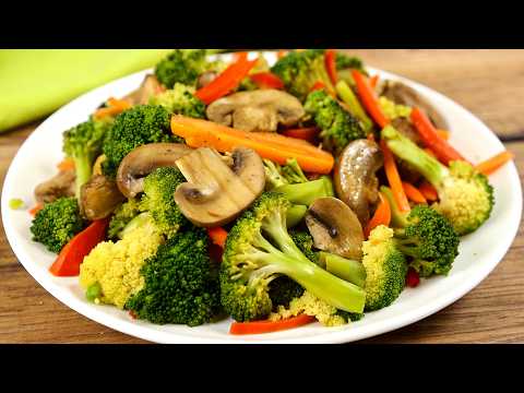 Broccoli has never been prepared so deliciously! Broccoli with mushrooms in ginger sauce.