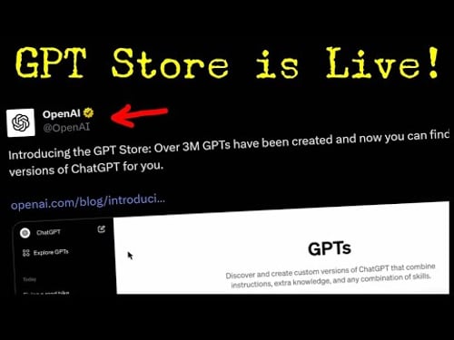 🔥OpenAI Launches GPT Store 🔥This is NOT a DRILL!