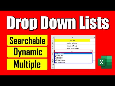 How to Create a Dynamic Searchable Drop Down List in Excel