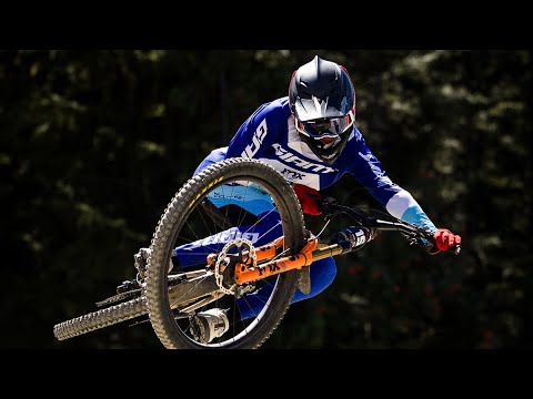 3rd place Crankworx Aline race run