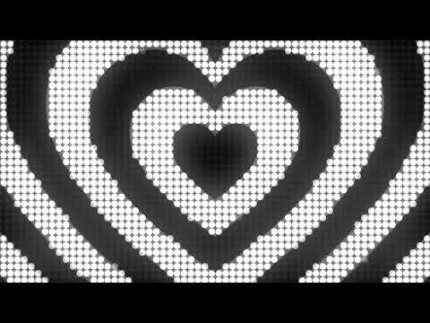 4K 1 Hour Black and White Heart Tunnel Y2K Aesthetic LED Lights Background Video Screensaver