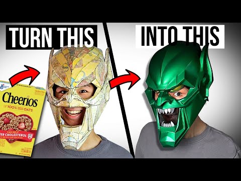 How I Made A Green Goblin Helmet (Out Of Cardboard)
