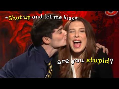 Millie Bobby Brown and Noah Schnapp being chaotic together