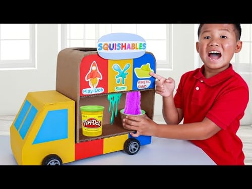 Kaden & Eric Plays with Slime Play-Doh Sand Truck!