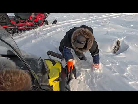 First ice fishing trip for arctic char, Nunavik, Quebec, Canada