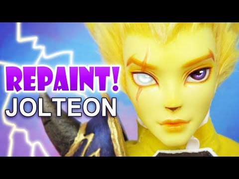 Repaint! Jolteon Pokemon Custom OOAK Male Doll