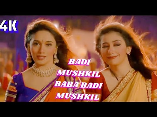 Badi Mushkil Baba Badi Mushkil 4K Video Song | Madhuri Dixit, Manisha Koirala | Alka Yagnik | Lajja