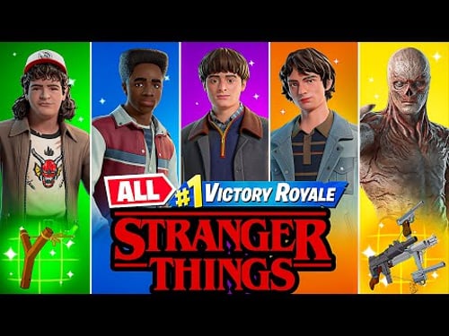 Winning With *EVERY* STRANGER THINGS BOSS in Fortnite!