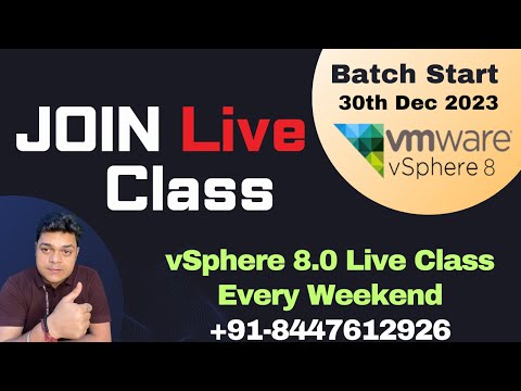 Join VMware vSphere 8 Live Class ! How to configure VMware vSphere ESXI 8.0 !