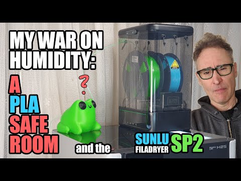 Victory over humidity: SUNLU SP2 and our PLA-safe room 🐸 That frog is a functional print?!