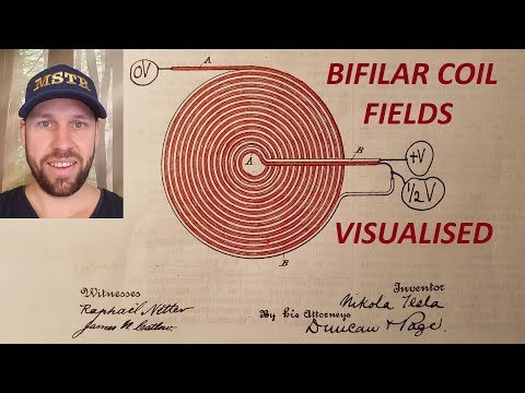 Magnetic and Dielectric fields of the Bifilar Coil Visualized